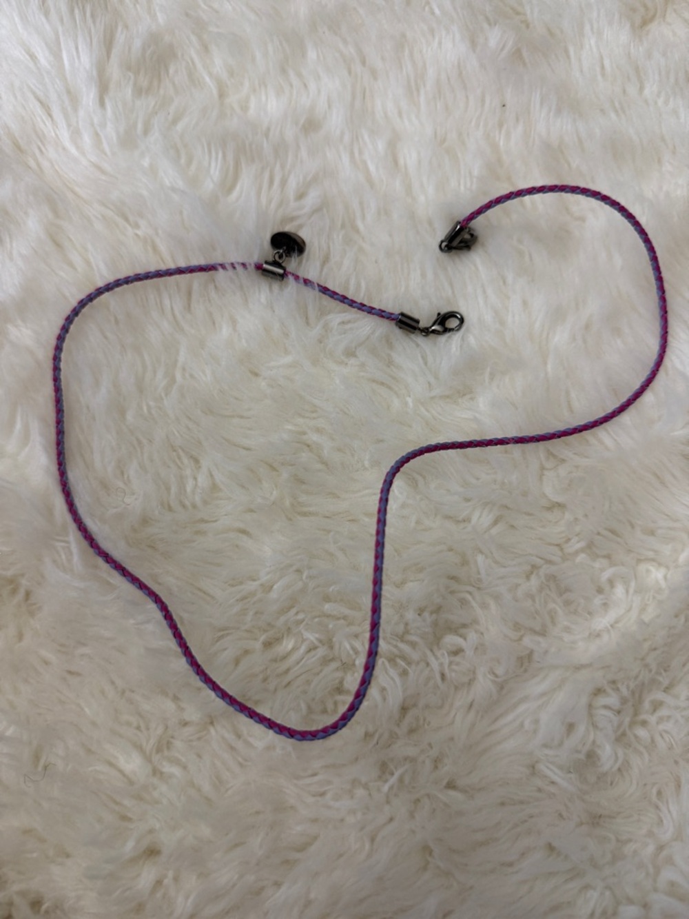 Jimmy Choo Braided Pink and Purple Eyeglass Chain or necklace